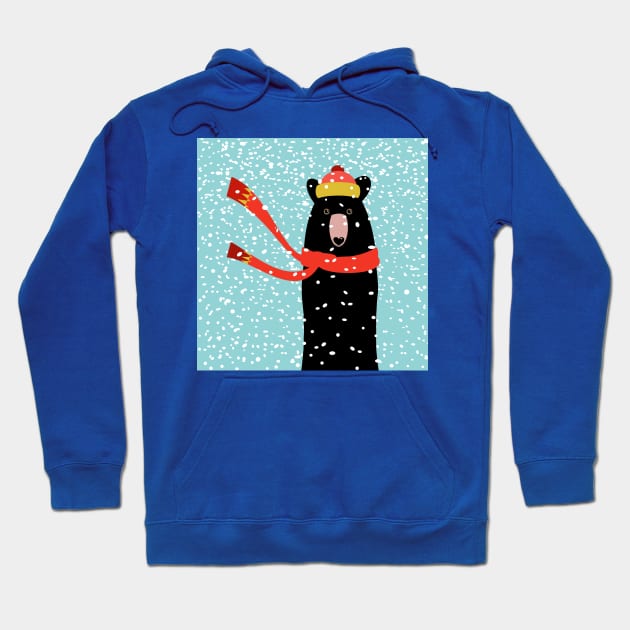 BLACK BEAR IN BLIZZARD Hoodie by JeanGregoryEvans1